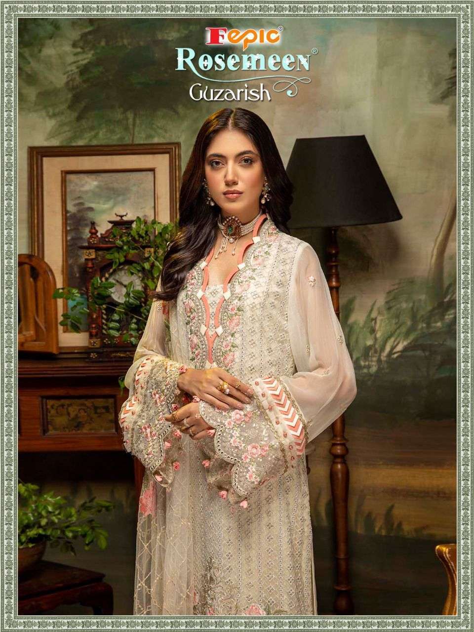 ROSEMEEN GUZARISH ( GEORGETTE CHIKANKAARI COLLECTION) D NO 91009